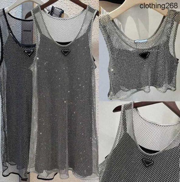 Vestido sin mangas para mujer, vestido ahuecado de satén negro con tirantes, vestidos de chaleco huecos brillantes con diamantes de imitación, conjunto de 2 uds., Tops con sujetador de mezclilla, talla S-L6455554