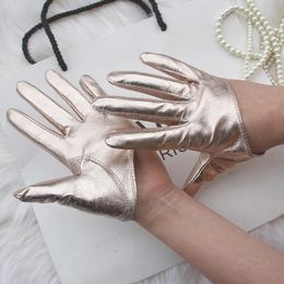 Sleevelet Arm Sleeve s piste gants en cuir verni demi-paume gant mode performance féminine soirée dansante véritable sexy 231201