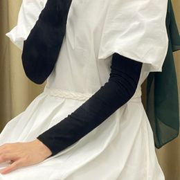 Mouwloze Armmouwen Abaya Cover Overmouwen Moslim Hijab Mouw voor Vrouwen Modale Stof Ramadan Warmers 230418