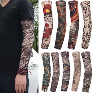 Sleevelet Bras Manches Mode Hommes Fleur Tatouage Sans Couture En Plein Air Équitation Crème Solaire Soleil Protection Uv Réchauffeurs pour Femmes 230418