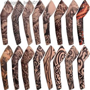 Sleevelet Arm Sleeves Zomer Outdoor Riding Flower Arm Tattoo Sleeve Sport Reizen Vissen Zonnebrandcrème Tattoo Sleeve Arm GuardL231216