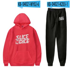 Slice, Dice Rice Nieuwe 2D Gedrukt Anime Game Spring Hoody en Jeans Straat Stijl Harajuku Mannen / Dames Pak Kleding Top X0610