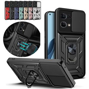 Armor Robled Cases Military Grade Ring Stand Camera Lens Protection for Oppo A16 A16S A17 A54 A74 A94 A55 A57 A58 A78 Reno 7 8 8t Realme 10 Pro G55 GT3 C31 C35 C35 C21Y