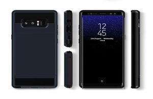 Étui de téléphone avec support de fente pour carte coulissante pour Samsung Galaxy S8 S9 Plus S7 S6 Edge Note 8 hybride en plastique TPU Silicone étuis arrière Cover7994271