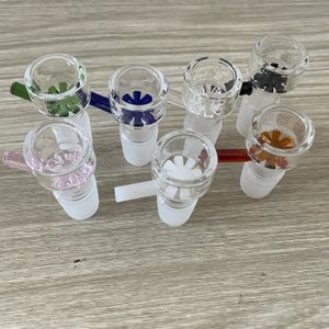 Bols en verre à glissière Bol filtre de flocon de neige coloré avec écran en nid d'abeille 14 mm 18 mm bol en verre en tête