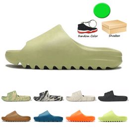 Schuifheren slippers voor damesontwerper Onyx botschuim loper sandaalglow groene harszand zandbruine koolstof aluminium zomers slippers maten 36-45 EUR