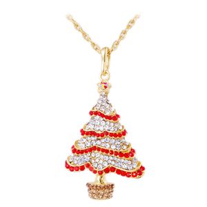 Dia Hanger Ketting Europa Amerika Stijl Diamant Kerstboom Creatieve Persoonlijkheid Ketting 70cm Kerstcadeau Sweater Decoratie AC