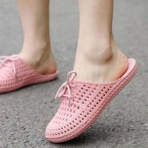 Slide Femme Style Été Sandales coréennes Chaussures plates tricotées Slingback Sandale Fashion Ladies Slipper Outdoor Flip Flop Dail 970