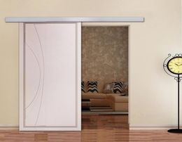 Schuifschuur deur hardware 66ft aluminium legering moderne stijl voor interieur kastdeuren6972463