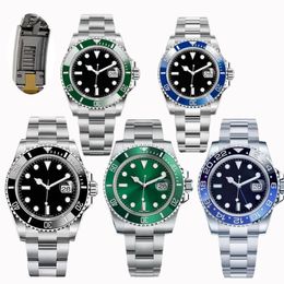 Hebilla deslizante Hombres Relojes de cerámica mecánicos automáticos Reloj de pulsera de acero inoxidable completo Reloj de diseño luminoso de zafiro Negocios Casual Orologio Dhgate