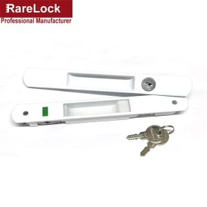 Verrouillage de porte coulissante avec étiquette d'indicateur rouge vert pour chambre à coucher bricolage de sécurité domestique Rarelock MMS228 E