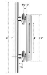 Puertas corredizas de transmisión de forma gratuita cobertizos 304 acero inoxidable manija de la puerta corredera de la puerta de la puerta de madera manijas de la puerta de la puerta para puertas interiores 2007509