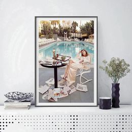 Slim Aarons Photography Oeuvre de la classe supérieure de la classe supérieure dans la toile des affiches du XIXe siècle peinture de salon décoration de maison