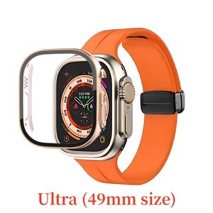 Alta calidad Tamaño de 49 mm para Apple Watch Ultra Series 8 49 mm iWatch Correa marina Reloj inteligente Reloj deportivo Caja de correa de carga inalámbrica Funda protectora Envío rápido