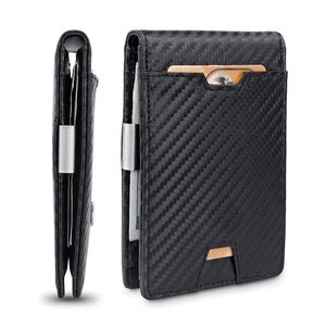 Slim Design mini -portemonnee met slimme organisatie creditcardhouder Wallet Protective Cover Men Women Bank Cardholder Case Bag323W