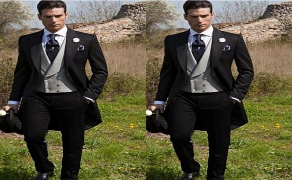 Slim Fit Groom Costumes Men Costumes Country Style Mariage Suisse Groomsman Blazer Men Groom Tuxedos M manteau de pantalon Pantalon VES1312701