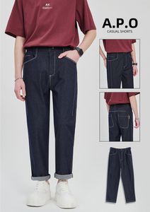 Slim Fit heren jeans voor lente/zomer 2024, nieuwe stijlvolle casual broek voor rechte been heren