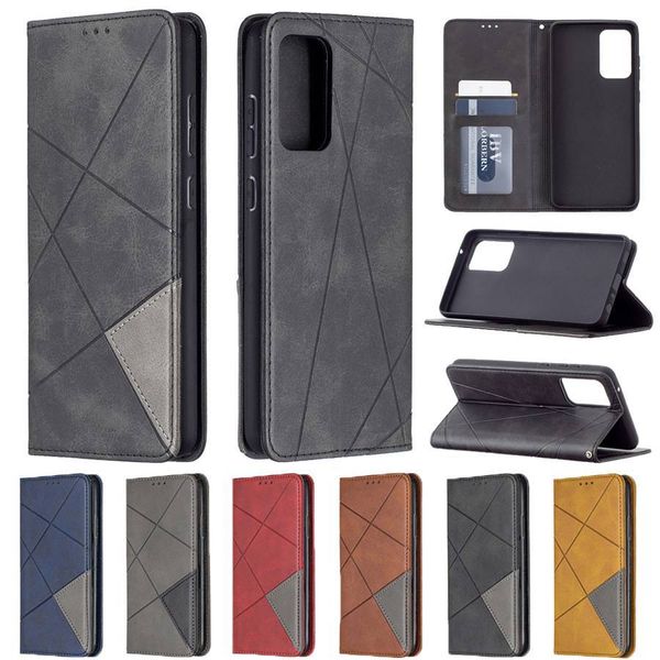 Slim Fit Premium Étuis En Cuir Pour Samsung A02S A10 A11 A12 A20 30 A31 A32 A50 A51 A52 A70 A71 A72 Note10 20 Portefeuille À Rabat