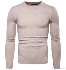 Slim Fit Pullover Sweater Men039 Tops de mode avec manche à manches longues Cas de haute qualité Mélange de cachemire tricoté pour hommes hivernaux Clothi7868410