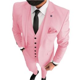 Slim Pasters Mens Prom Party Business Suits Bruidegom Tuxedos Man Jas Vestbroek Set (Jas + Broek + Vest + Strikje) K208