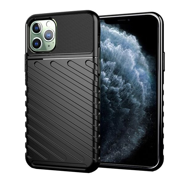 Funda protectora delgada de cuerpo completo antiarañazos y absorción de golpes, funda de goma TPU Flexible para iPhone 11 Pro MAX XS XR X 7 8 Plus 6 6S SE 2020