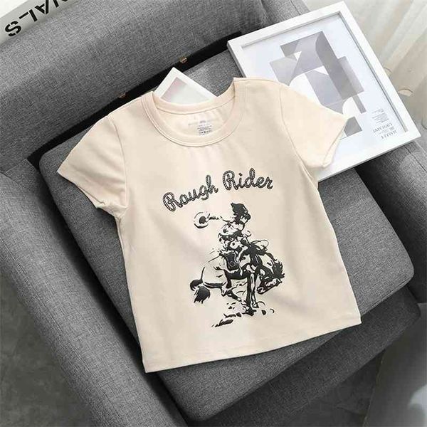 Slim Girls Casual Coton T-shirts Summer Mode Dames Soft Bomb Tops Streetwear Femme Chic Tops Femmes Mignon 210324
