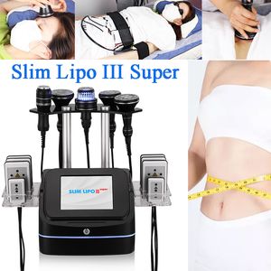 Slim Lipo III Super 40K Cavitatie Lichaam Vorm Machine Face RF Hef Huid aanscherping Vetreductie Lipolaser Slankapparaat