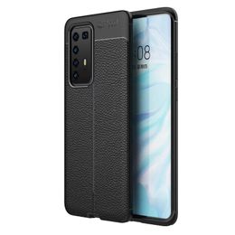 Étuis de téléphone souples en cuir Litchi mince pour Huawei P40 Pro P30 P20 Honor 70 Pro 90 60 couverture arrière Flexible Funda