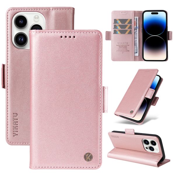 Slim Magnetic Flip Leather Vogue Phone Case pour iPhone 15 14 13 12 Pro Max Samsung Galaxy S22 S23 Ultra A13 A24 A34 A54 5G S23F