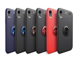 Estuches blandos con soporte de metal magnético para iPhone XR XS 11 Pro Max X 8 7 6 Plus 5S SE 12 13 Mini