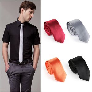 Cravate mince affaires pour marié solide mode couleur verte mariage maigre marié hommes chemise accessoires