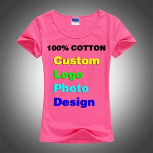 Slim Sexy personnalisé t-shirt femme P o texte imprimé pour femmes dames été Cool basique coton t petit haut à manches courtes t-shirt 220614