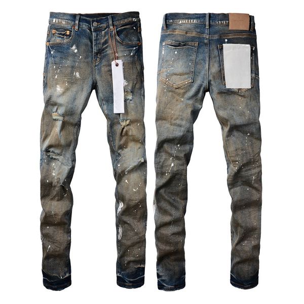 Slim Designer Jeans Hombres Flacos Moda Calidad Bordado Acolchado Pantalones largos Pantalones Streetwear Denim Motocicleta Ciclismo Slim Ripped Biker Black Blue Jean