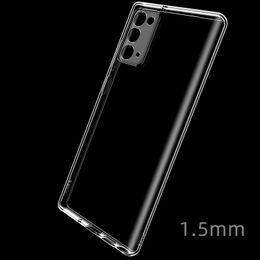 Delgado suave a prueba de golpes cristal transparente tpu fundas de teléfono TPU fundas traseras de silicona para samsung galaxy A52 A72 A42 A22 A82 A02S A03S