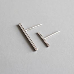 Schlanke Quadratische Bar T Ohrstecker Für Frauen Echt 925 Sterling Silber Geometrische Edlen Schmuck Großhandel YME117