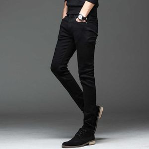 Slim Stretch Hommes Crayon Pantalon Skinny Jeans Noir Hommes Jeans Haute Qualité Casual X0621