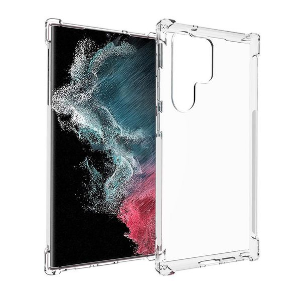 Coque souple transparente mince pour Samsung Galaxy S23 Ultra S22 S21 S20 Note 20 Note10 S10E, étui arrière en TPU résistant aux chocs