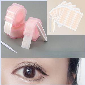 Slanke/brede waterdichte vezelstickers voor ooglid met gratis gereedschap onzichtbare dubbele ooglid tape Zelfklevende gaas cosmetische make-up