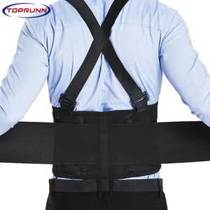 Ceinture amincissante Ceinture de soutien de taille réglable Travail industriel Orthèse dorsale Fitness lombaire Ceinture dorsale d'haltérophilie avec bretelles 230211