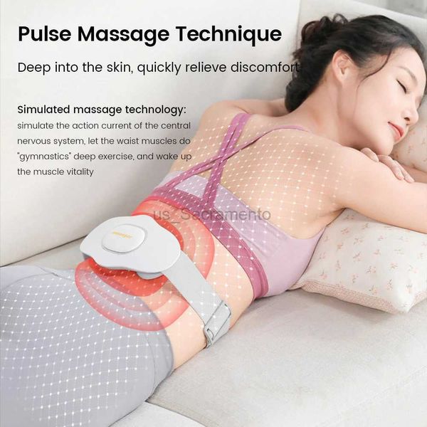 Cinturón adelgazante Pulso eléctrico Máquina de masaje lumbar Estimulación muscular Relajación Vibración Espalda Máquina de masaje lumbar Tratamiento Aliviar el dolor 240321