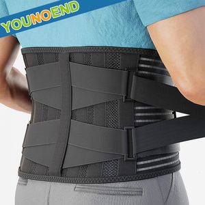 Afslanken Riem Elstiac Lumbale Terug Taille Ondersteuning Trainer Verstelbare Pad met 6 Blijft Abdominale Binder Fitness Gym Mannen 230608