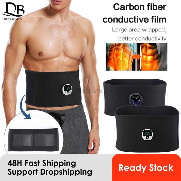 Ceinture minceur EMS stimulateur musculaire ABS entraîneur abdominal ton de couleur avec chargement USB perte de poids corporel et ceinture vibrante minceur version neutre 24321