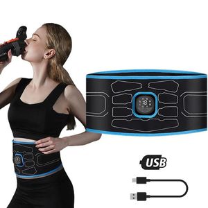 Ceinture amincissante EMS Stimulateur musculaire Massage Abs Trainer Ceinture de tonification abdominale Abdomen Taille USB Rechargeable Body Exercise Fitness Equipment 230614