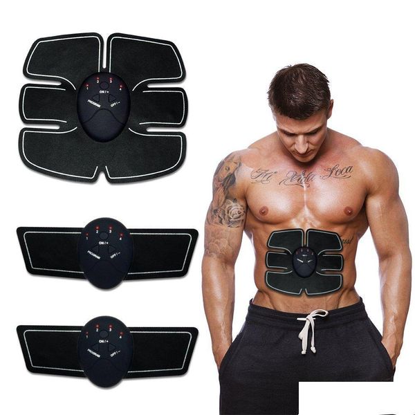 Ceinture Amincissante Ems Stimulateur Musculaire Sans Fil Smart Fitness Appareil D'entraînement Abdominal Autocollants Électriques Corps Unisexe J1755 Drop Delivery Dhgoc