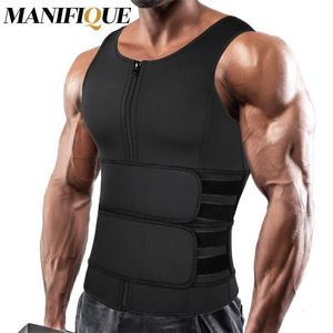 Slimming Belt Men Body Shaper Waist Trainer Vest Shirt Sauna Sweat Compression Undershirt Workout Tank Tops Shapewear Fat 230608