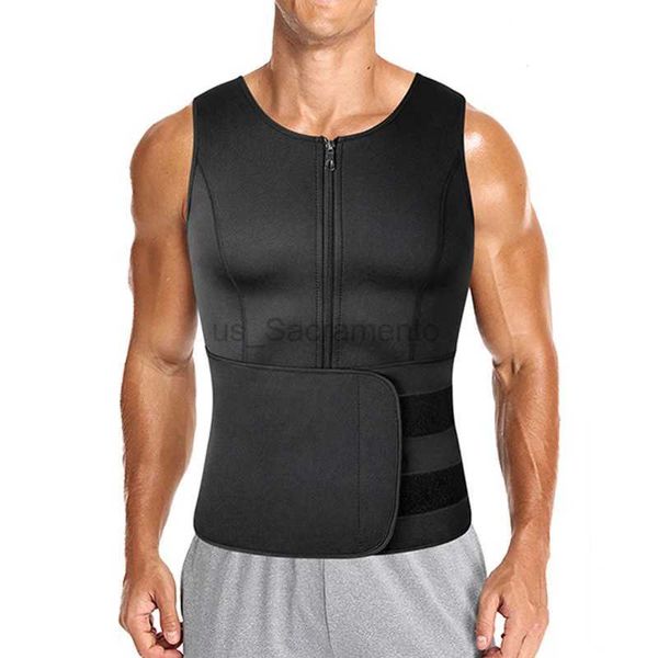 Ceinture minceur hommes chloroprène caoutchouc sport taille serré corset perte de poids ceinture soutien du dos forme du corps formateur fitness sueur sauna ensemble chemise de compression 24321