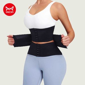 Afslanken Riem MiiOW Drie Stukken van Gesegmenteerde Buik Binder Latex Tummy Bandage Wrap Taille Shapewear Riem Bodyshaper Corset Cinchers T221205