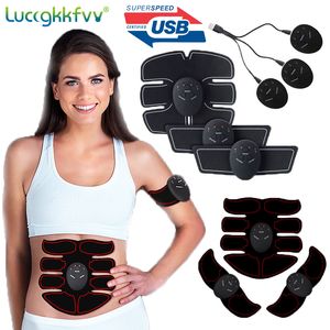 Slimming Belt USB Rechargeable EMS Muscle Stimulator Wireless Buttocks Hip Trainer Abdominal ABS Fitness Body Massager 230425