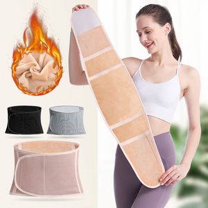 Slimming Belt Winter Waist Warmer Heating Belt Thicken Thermal Knitted Plus Velvet Fleece Waist Warmer Belly Protector Abdominal Protector 230428