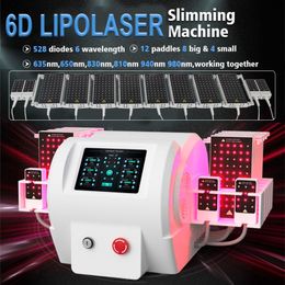 Afslankdiode Laser Vetreductie Lichaamsvorm Huid Lifting 6D Lipolaser Vormmachine